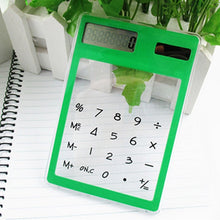 Load image into Gallery viewer, Centechia Useful LCD 8 Digit Touch Screen Ultra slim Transparent Solar CalculatorStationery Clear Scientific Calculator Office